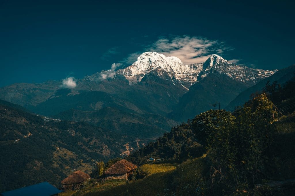 Annapurna valley, one of the most dangerous mountains to climb in the Himalayas