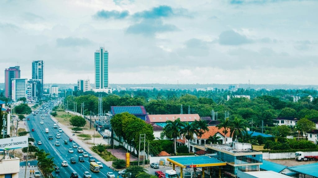 View of the Victoria area in Dar es Salaam, Tanzania