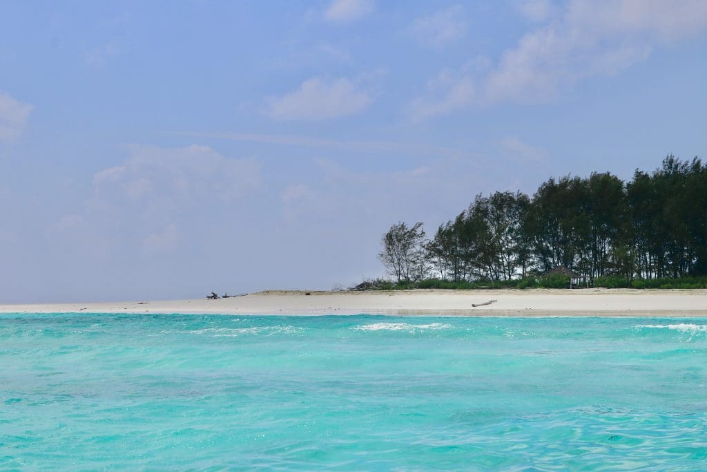 View of Mneba, the largest island in Zanzibar.